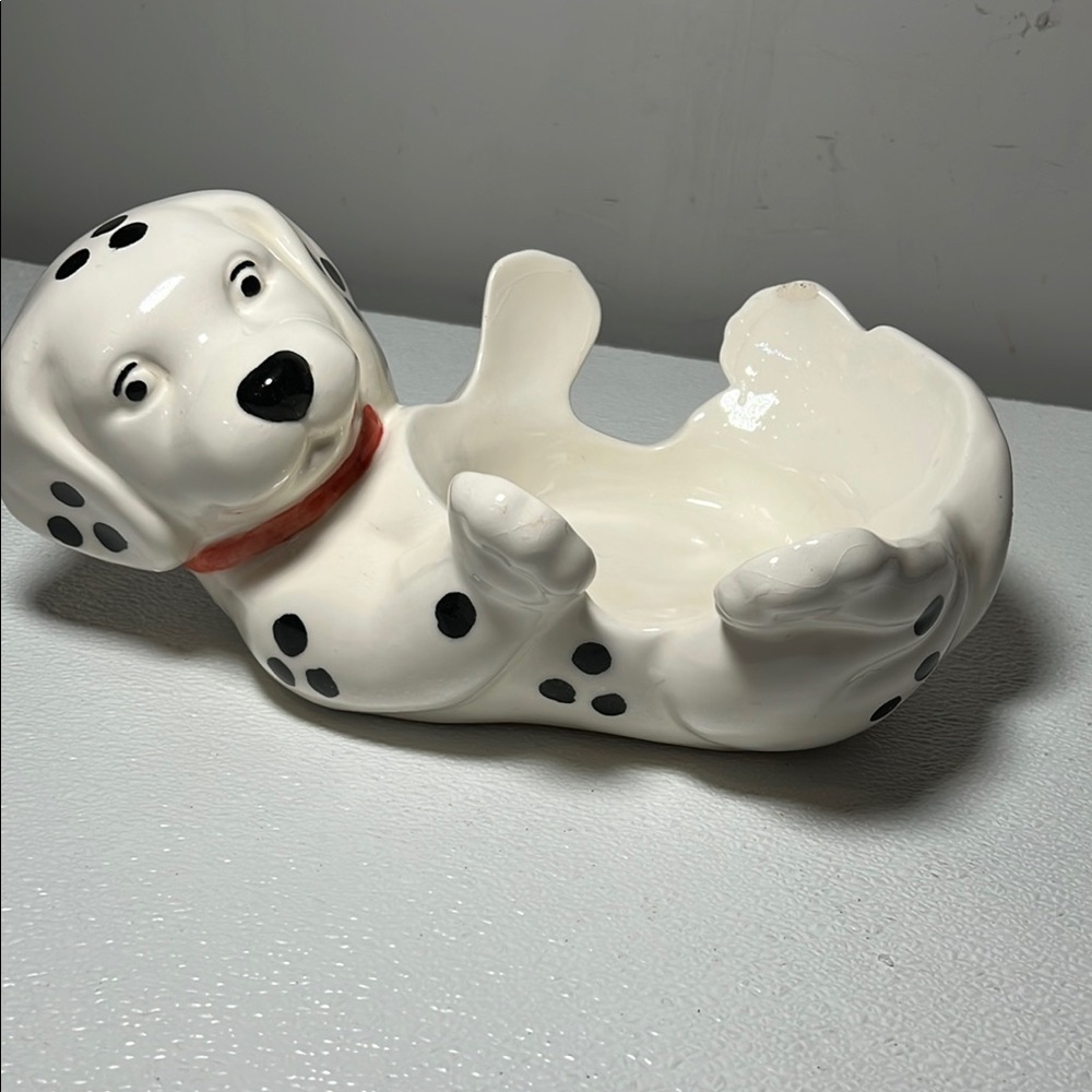 Treasure Craft Dalmatian Dog Bowl  White Black Spots Ceramic from Mexico